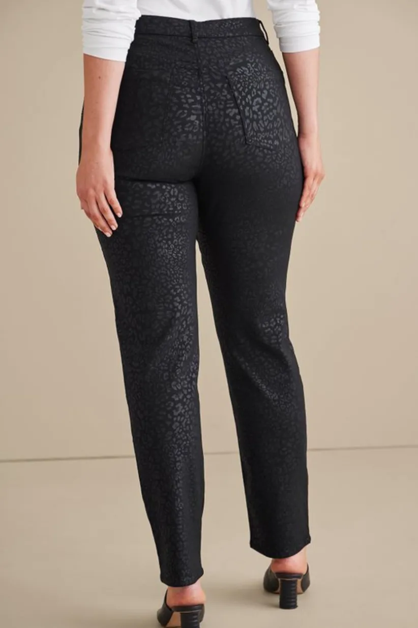 Ultimate Denim Animal Straight Leg Jeans<Soft Surroundings New