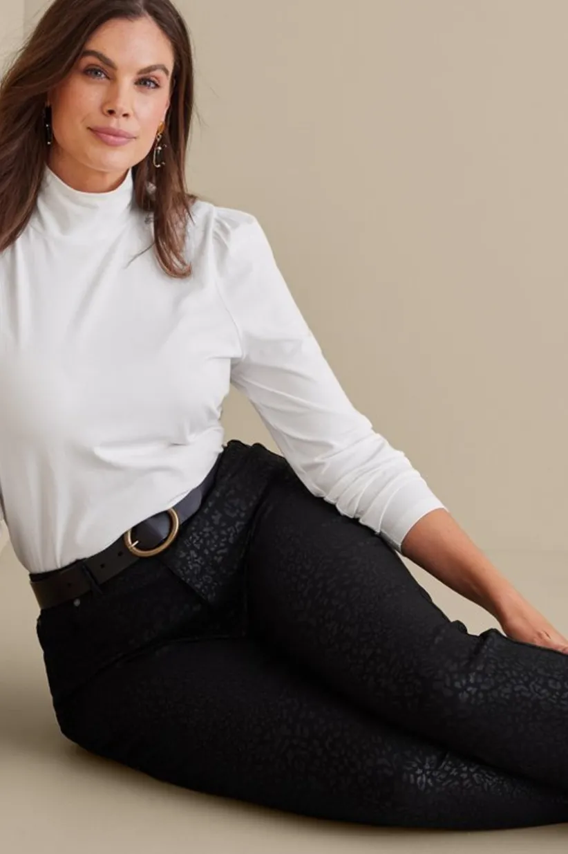 Ultimate Denim Animal Straight Leg Jeans<Soft Surroundings New