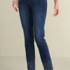 Ultimate Denim Crystal Pull-On Slim Leg Jeans<Soft Surroundings Discount