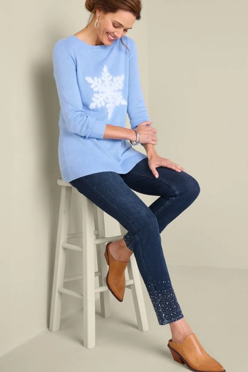 Ultimate Denim Crystal Pull-On Slim Leg Jeans<Soft Surroundings Discount