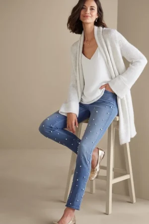 Ultimate Denim Pearl Straight Leg Jeans<Soft Surroundings Online