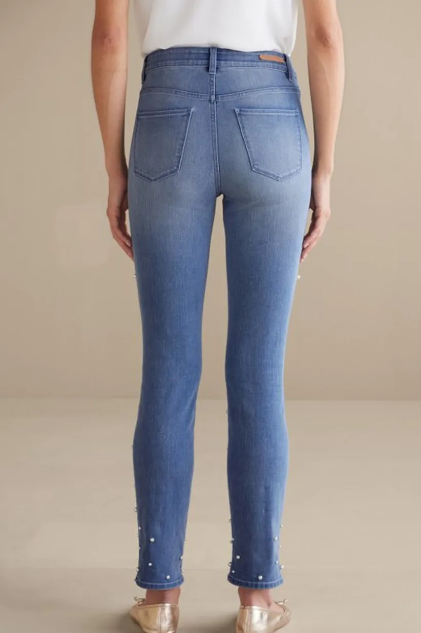 Ultimate Denim Pearl Straight Leg Jeans<Soft Surroundings Online