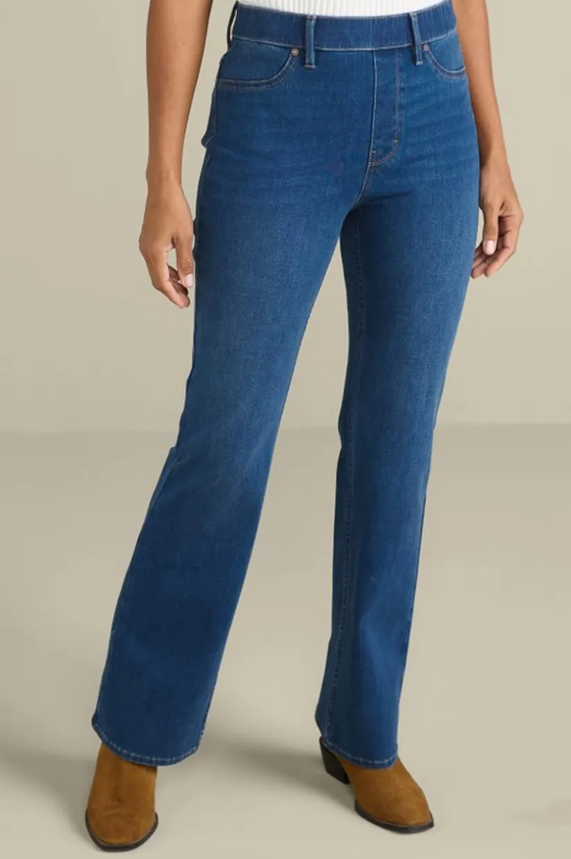 Ultimate Denim Pull-On Bootcut Jeans<Soft Surroundings Clearance