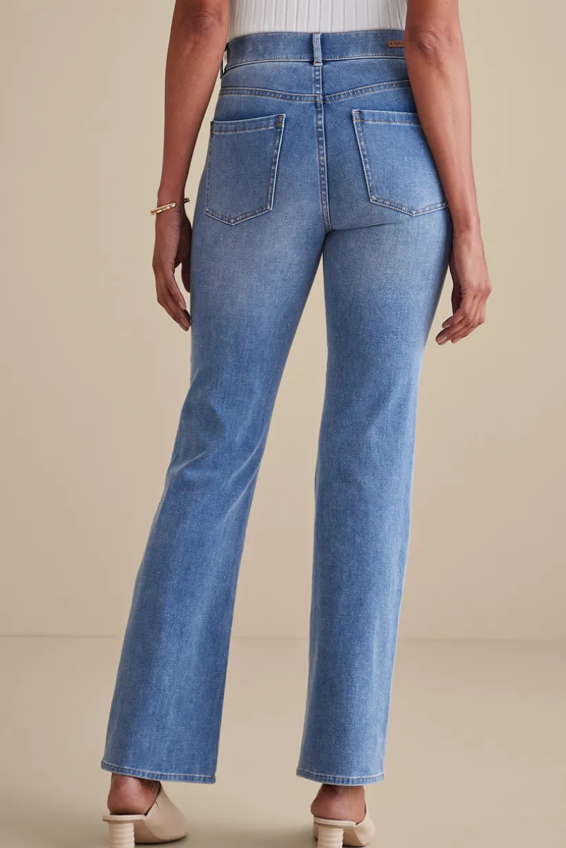 Ultimate Denim Pull-On Bootcut Jeans<Soft Surroundings Clearance