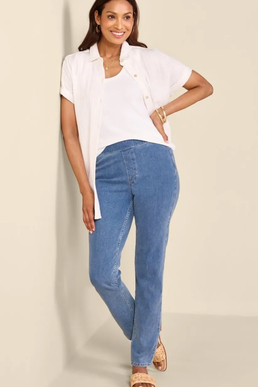 Ultimate Denim Pull-On Slim Leg Jeans<Soft Surroundings Discount