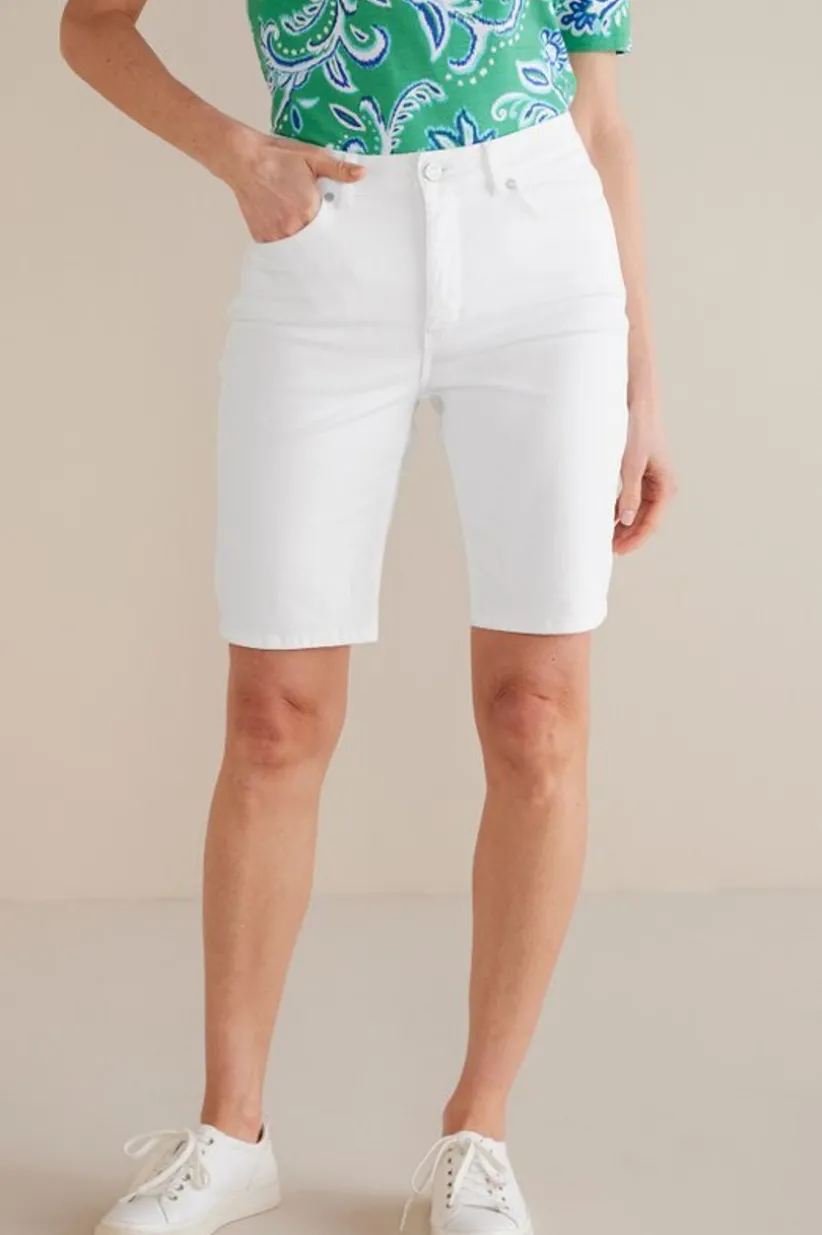 Ultimate Denim Slim Leg Shorts<Soft Surroundings Sale