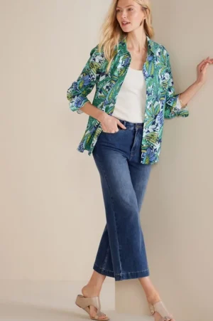 Ultimate Denim Wide Leg Crop Jeans<Soft Surroundings Discount