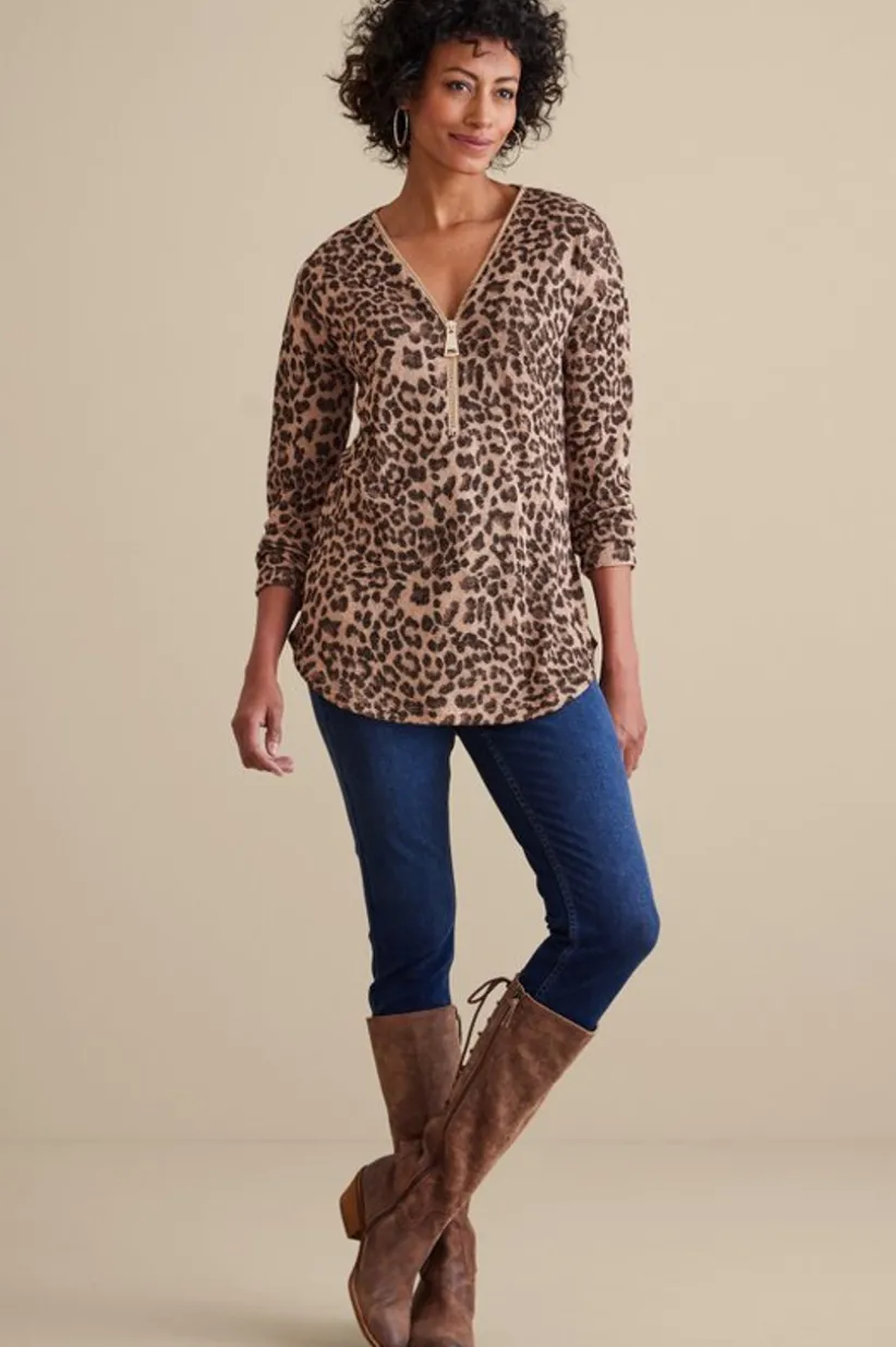 Valentina Zip Sweater<Soft Surroundings Discount