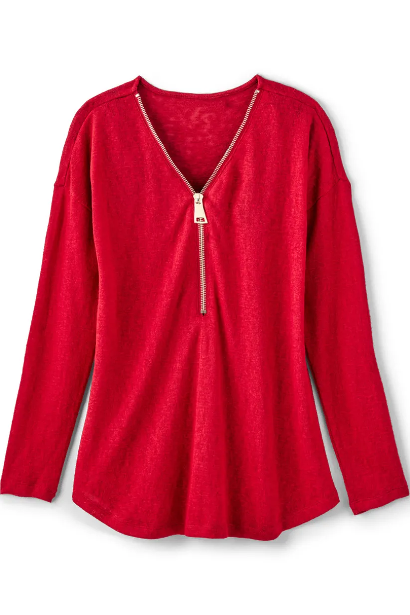 Valentina Zip Sweater<Soft Surroundings Discount