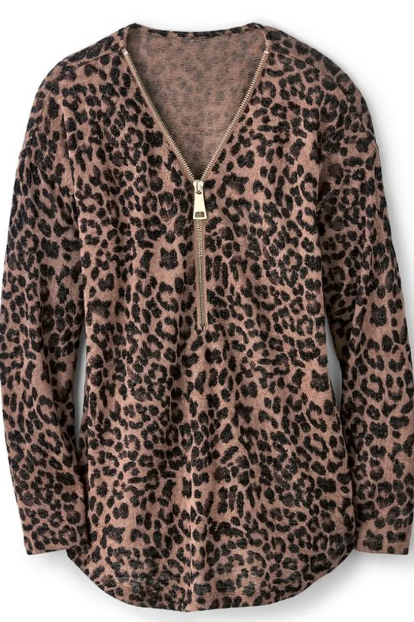 Valentina Zip Sweater<Soft Surroundings Discount