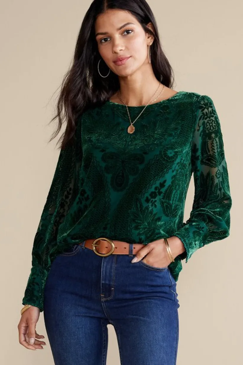 Vanetta Velvet Top<Soft Surroundings Sale