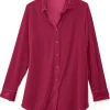 Velvet Boyfriend Tunic Shirt<Soft Surroundings Discount