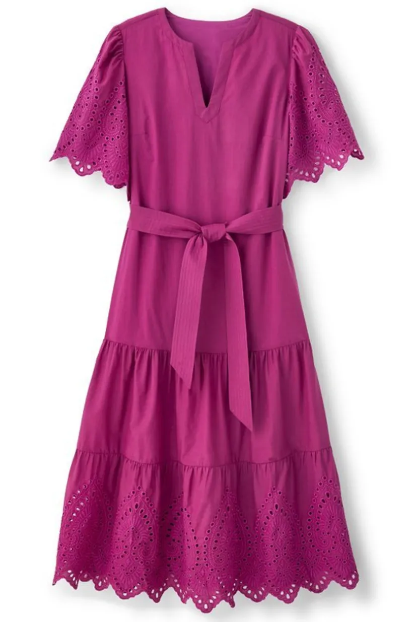Verena Eyelet Midi Dress<Soft Surroundings Outlet
