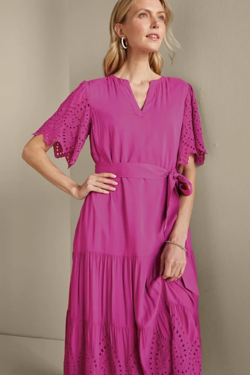 Verena Eyelet Midi Dress<Soft Surroundings Outlet