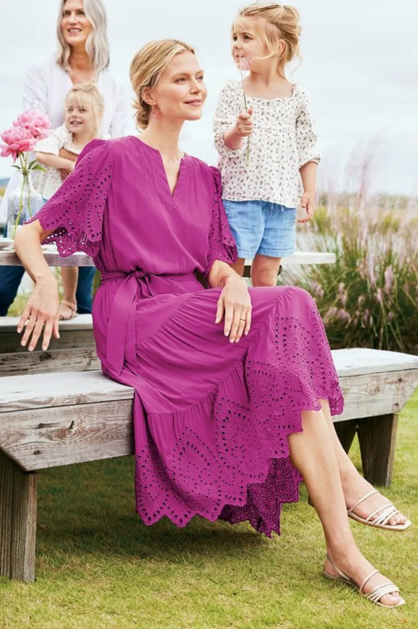 Verena Eyelet Midi Dress<Soft Surroundings Outlet