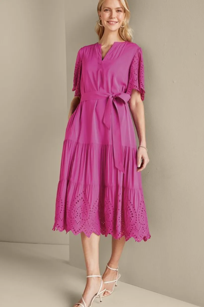 Verena Eyelet Midi Dress<Soft Surroundings Outlet