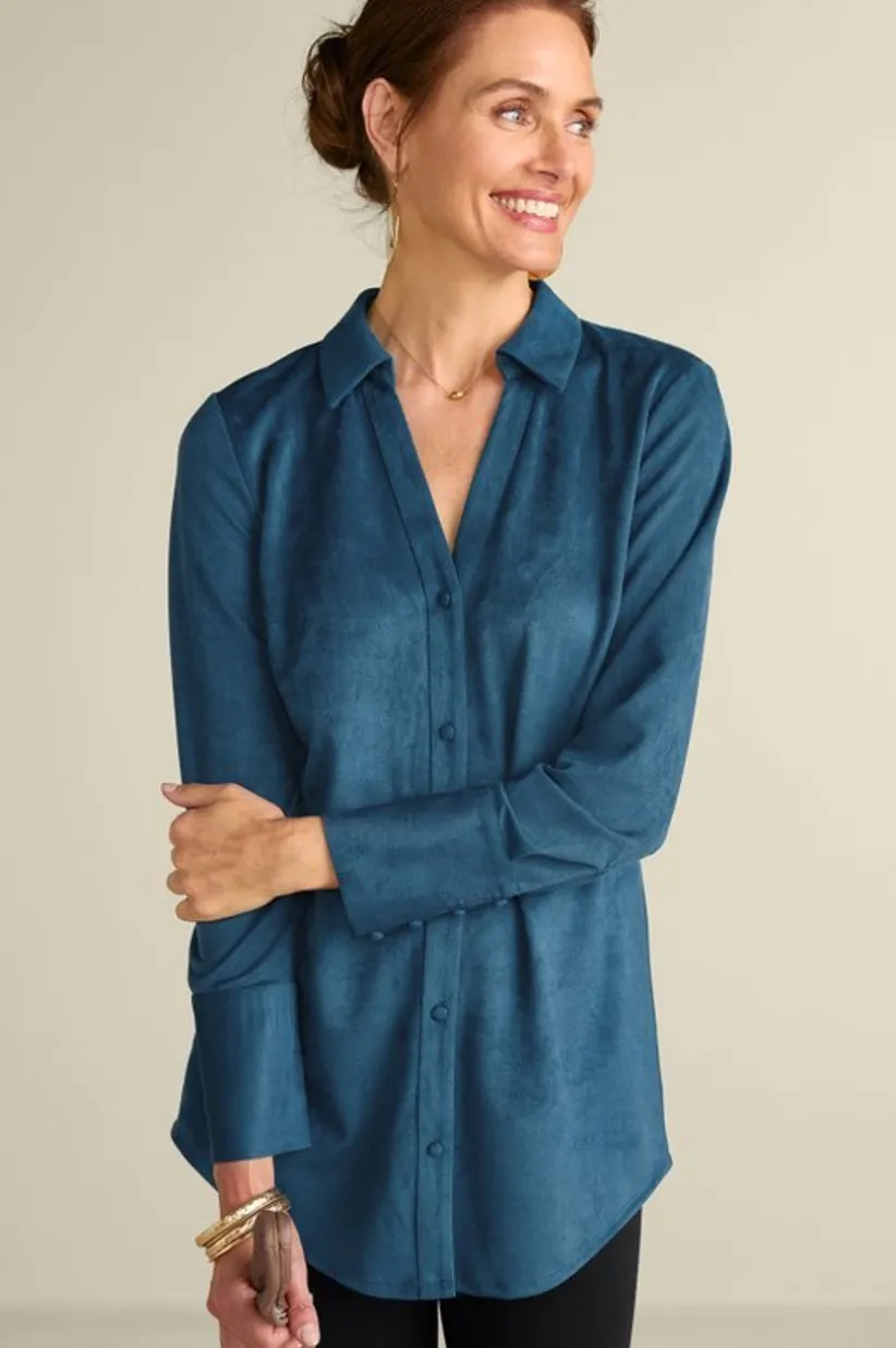 Vida Faux Suede Tunic<Soft Surroundings Outlet