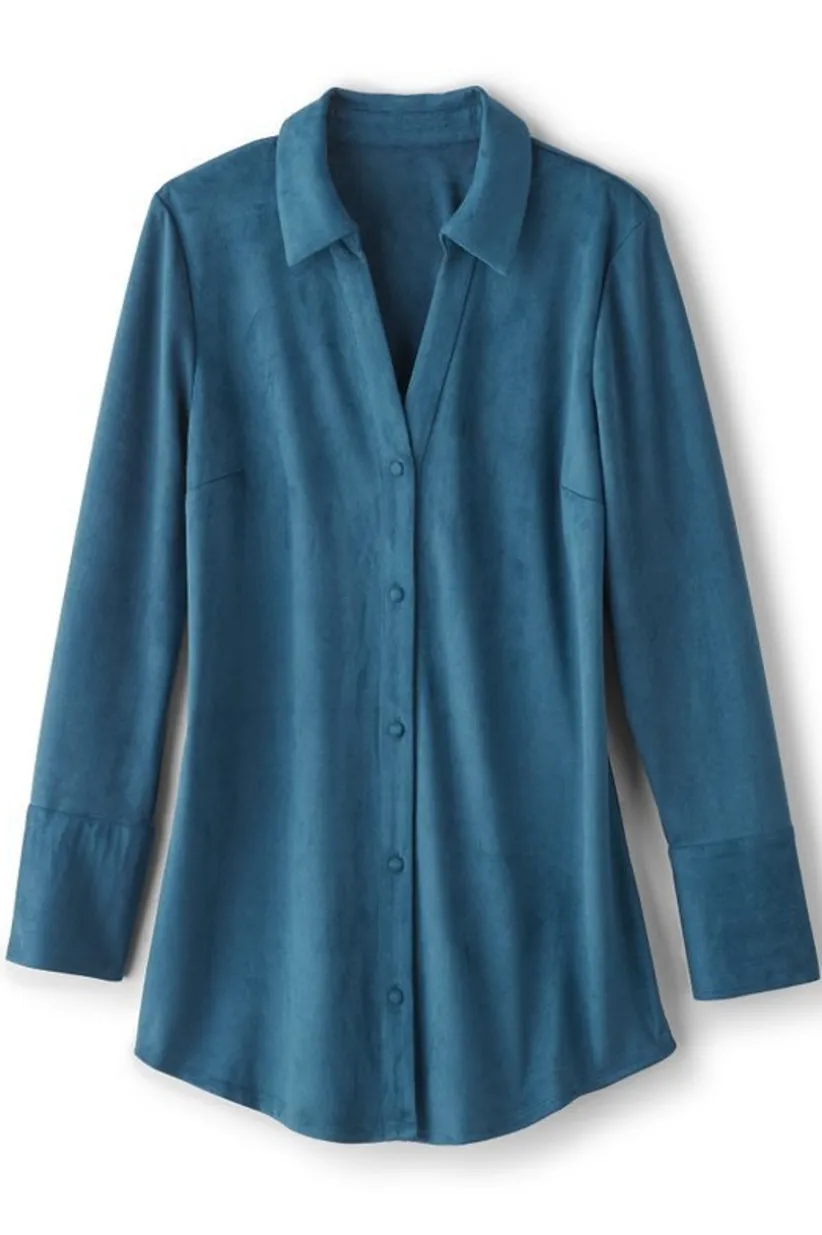 Vida Faux Suede Tunic<Soft Surroundings Outlet