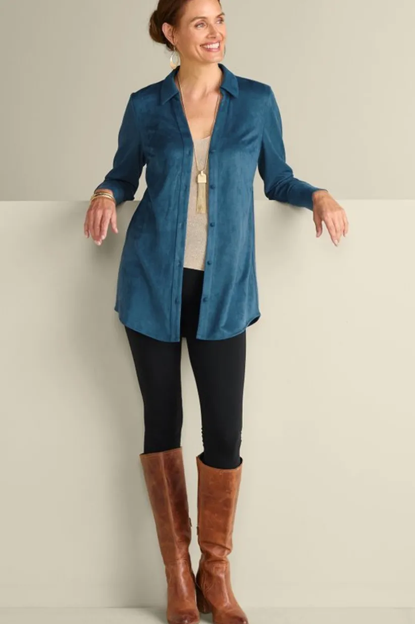 Vida Faux Suede Tunic<Soft Surroundings Outlet