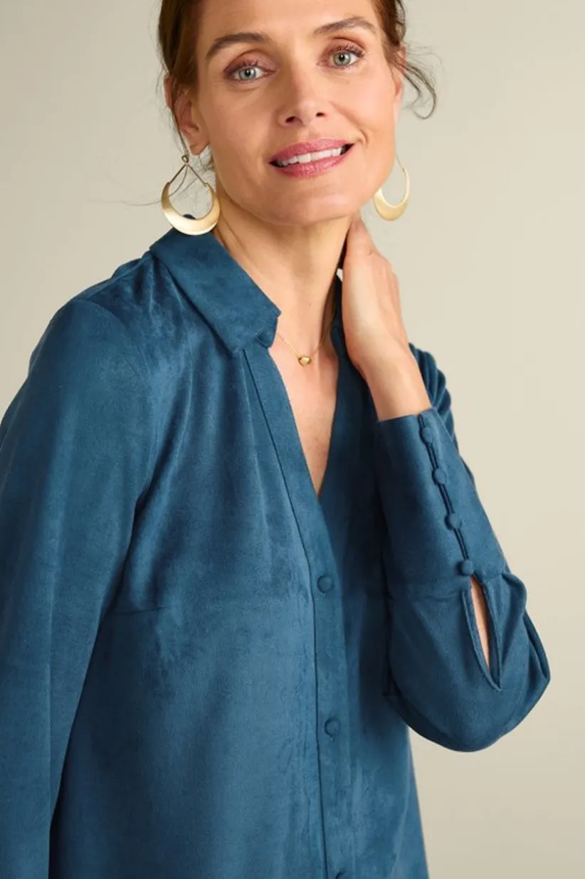 Vida Faux Suede Tunic<Soft Surroundings Outlet