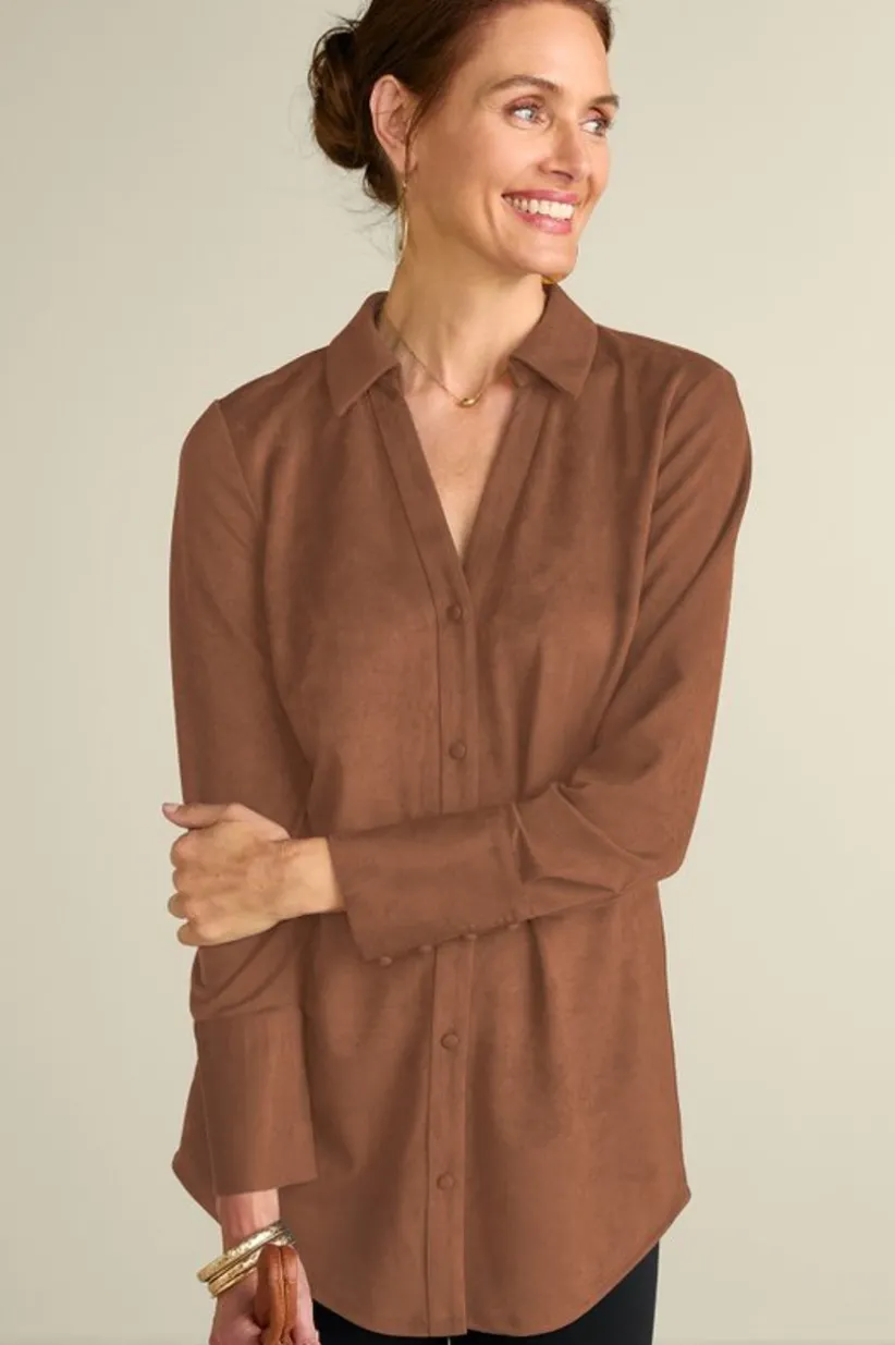 Vida Faux Suede Tunic<Soft Surroundings Outlet