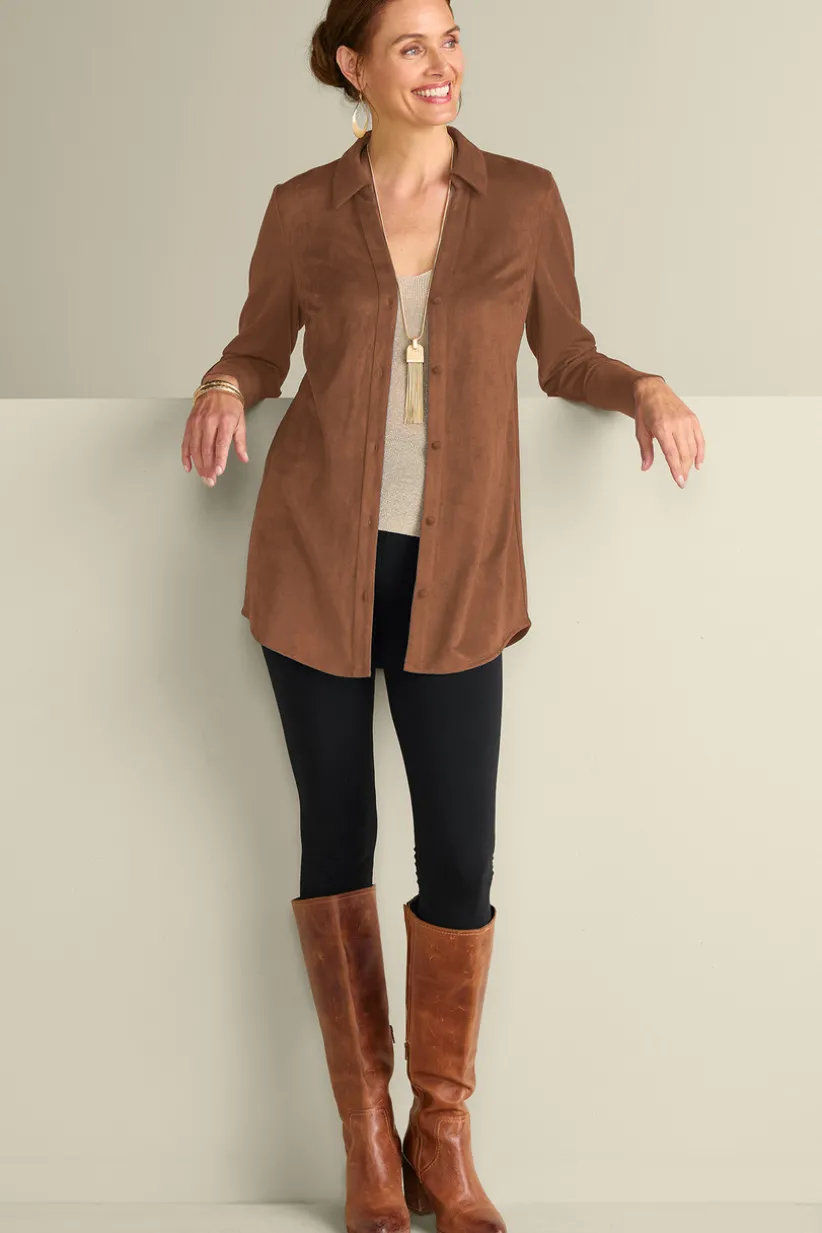 Vida Faux Suede Tunic<Soft Surroundings Outlet
