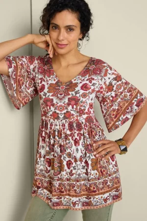 Vina Short Sleeve Tunic<Soft Surroundings Sale