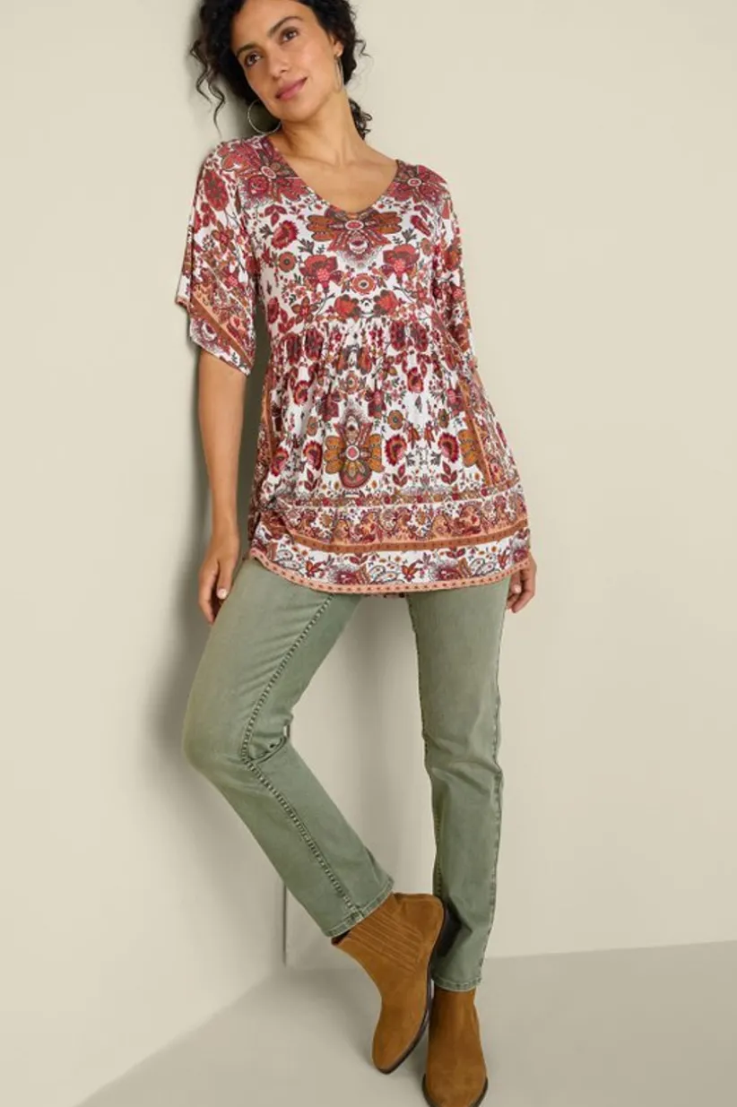Vina Short Sleeve Tunic<Soft Surroundings Sale