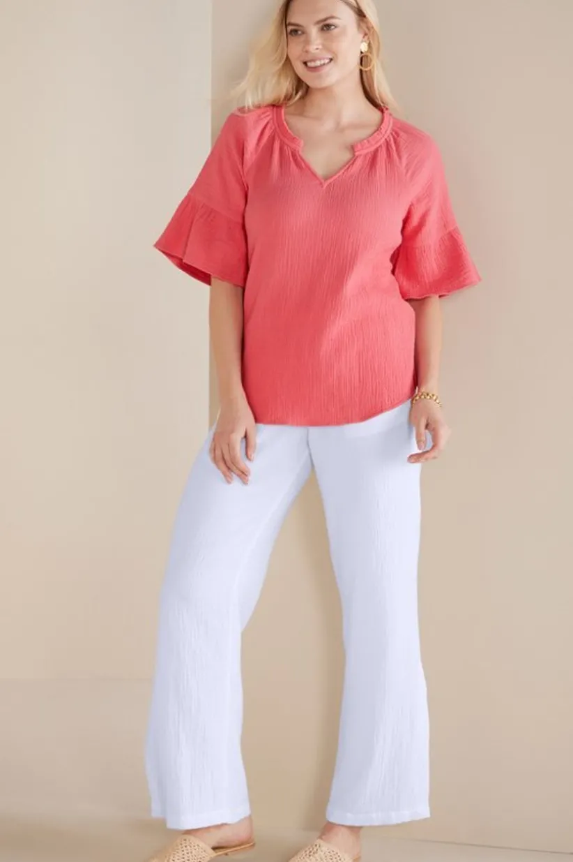 Vinka Gauze Pullover<Soft Surroundings Hot