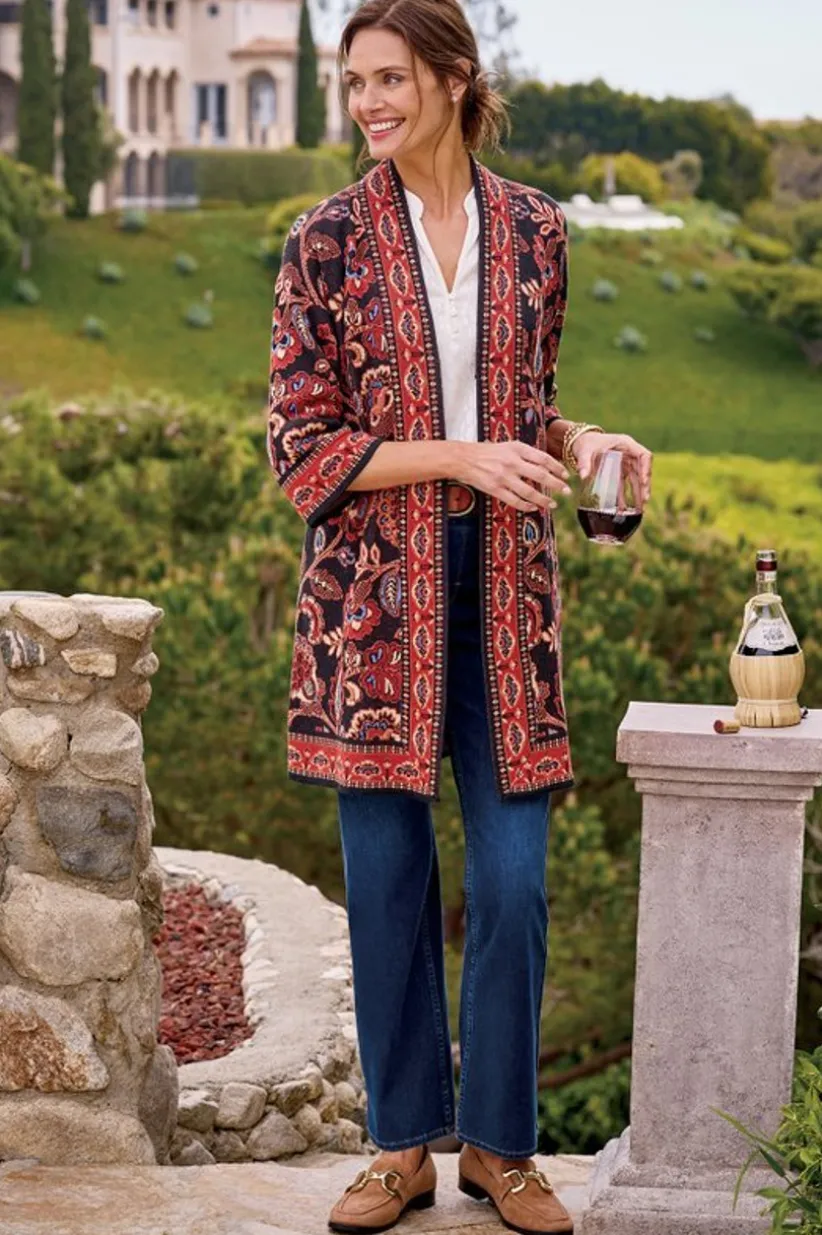 Vitrine Jacquard Cardigan<Soft Surroundings Best