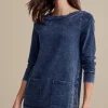 Washed Make It Snappy Pullover<Soft Surroundings Clearance