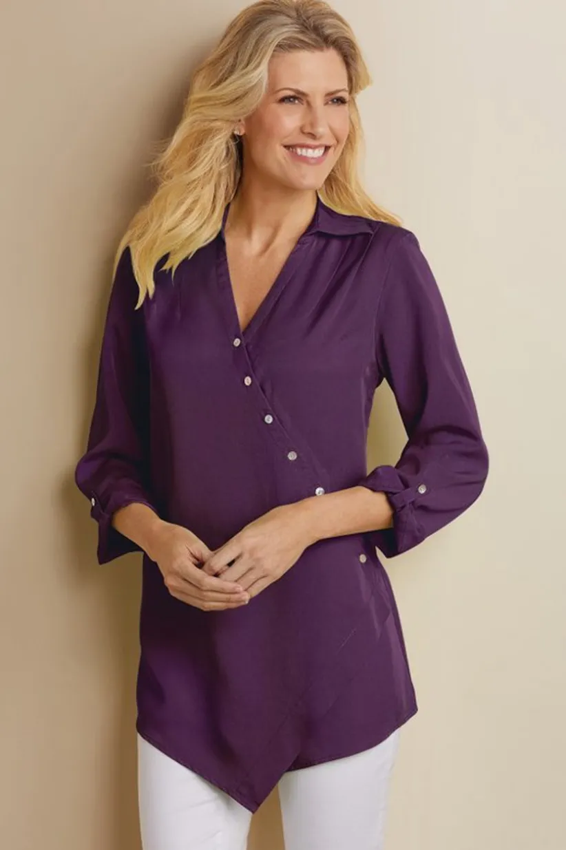 Washed Tencel™ Tunic<Soft Surroundings Fashion