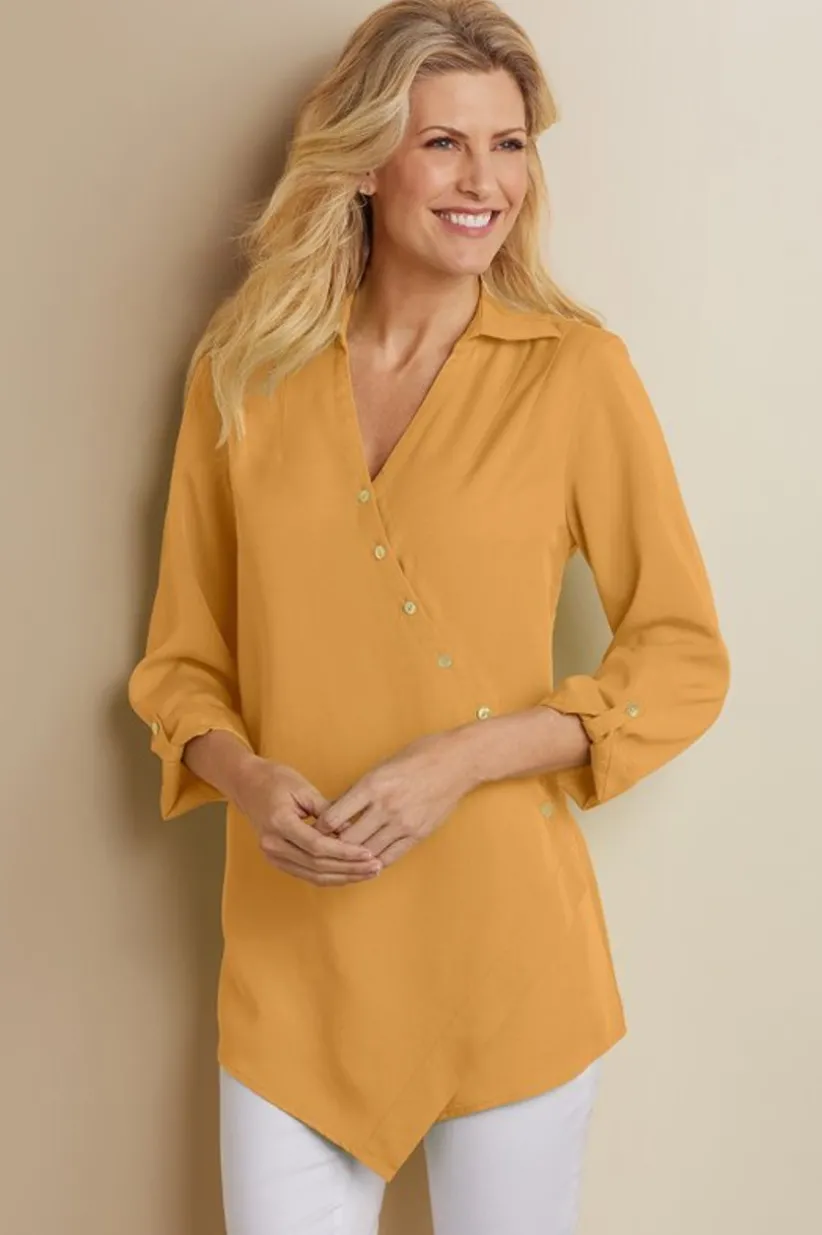 Washed Tencel™ Tunic<Soft Surroundings Fashion