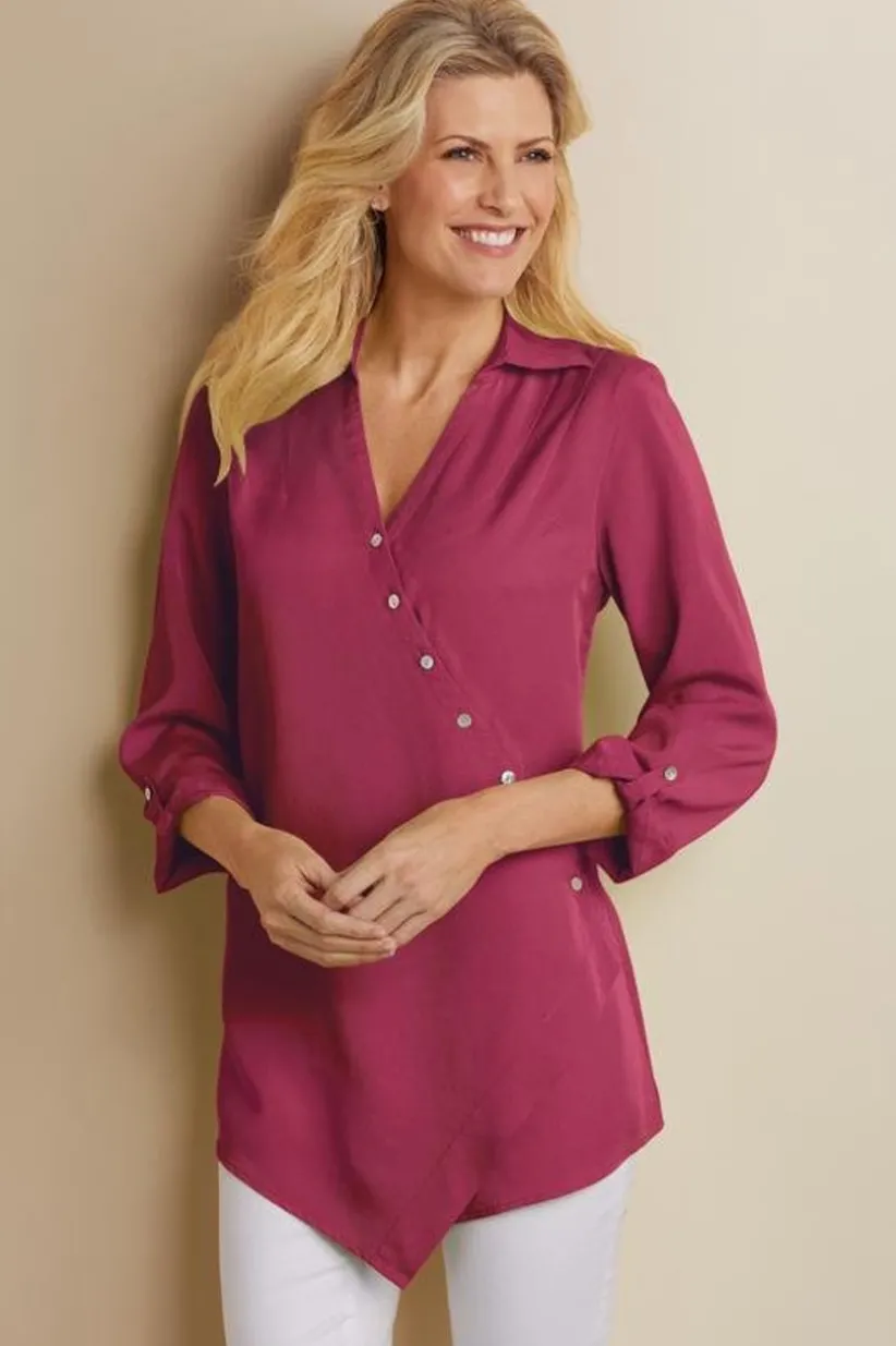 Washed Tencel™ Tunic<Soft Surroundings Fashion