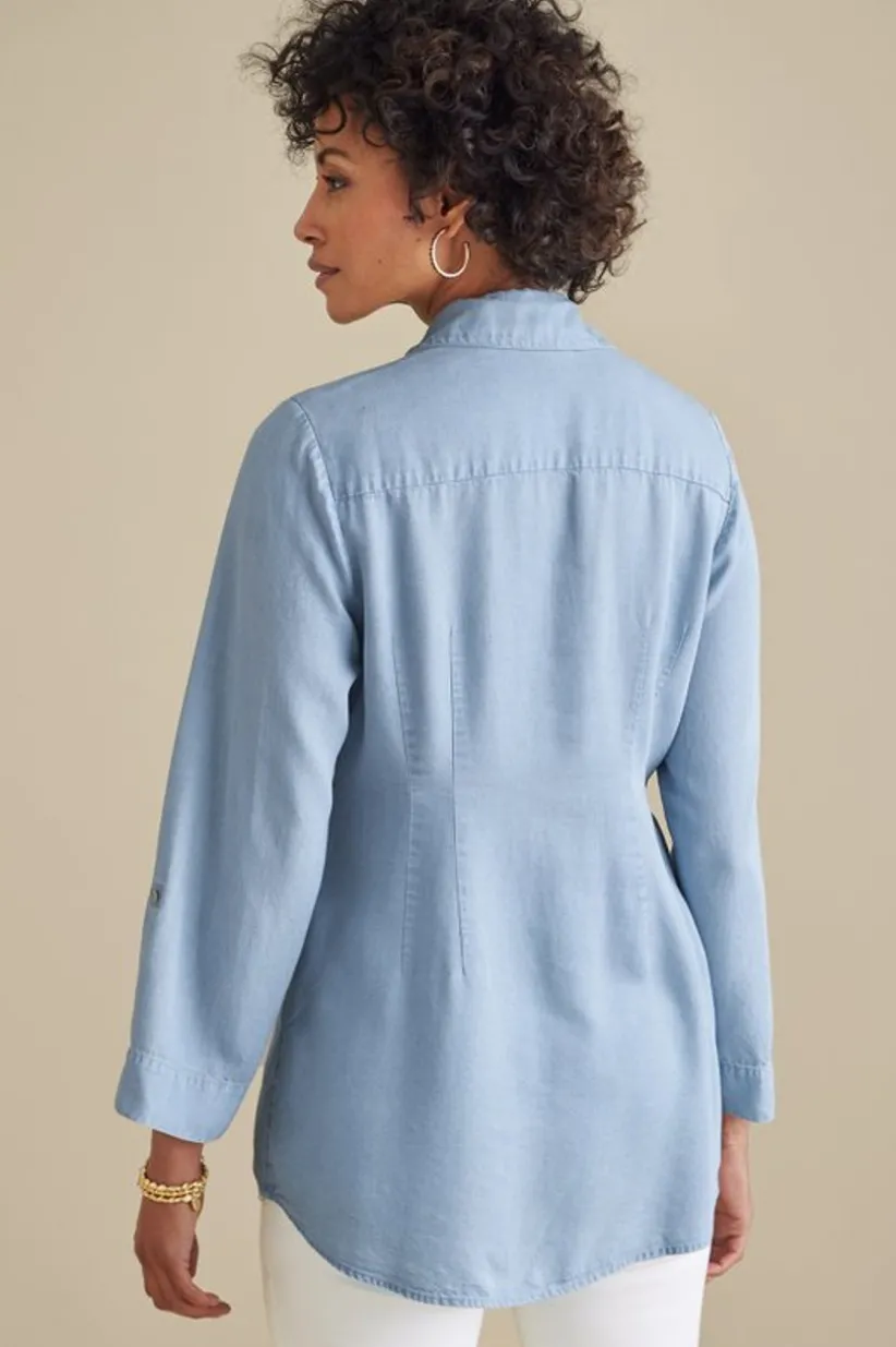 Washed Tencel™ Tunic<Soft Surroundings Fashion