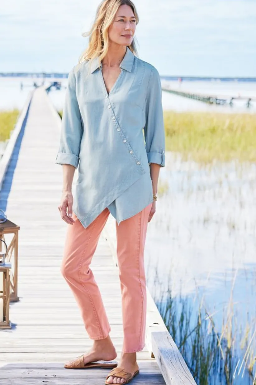 Washed Tencel™ Tunic<Soft Surroundings Fashion