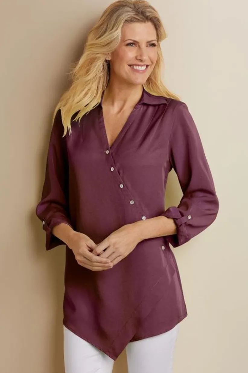 Washed Tencel™ Tunic<Soft Surroundings Fashion