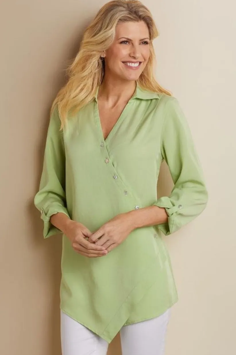 Washed Tencel™ Tunic<Soft Surroundings Fashion
