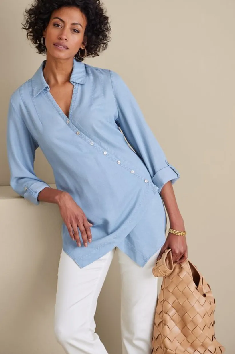 Washed Tencel™ Tunic<Soft Surroundings Fashion
