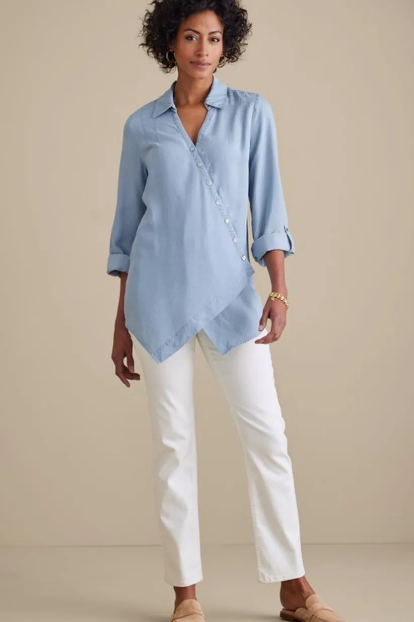 Washed Tencel™ Tunic<Soft Surroundings Fashion