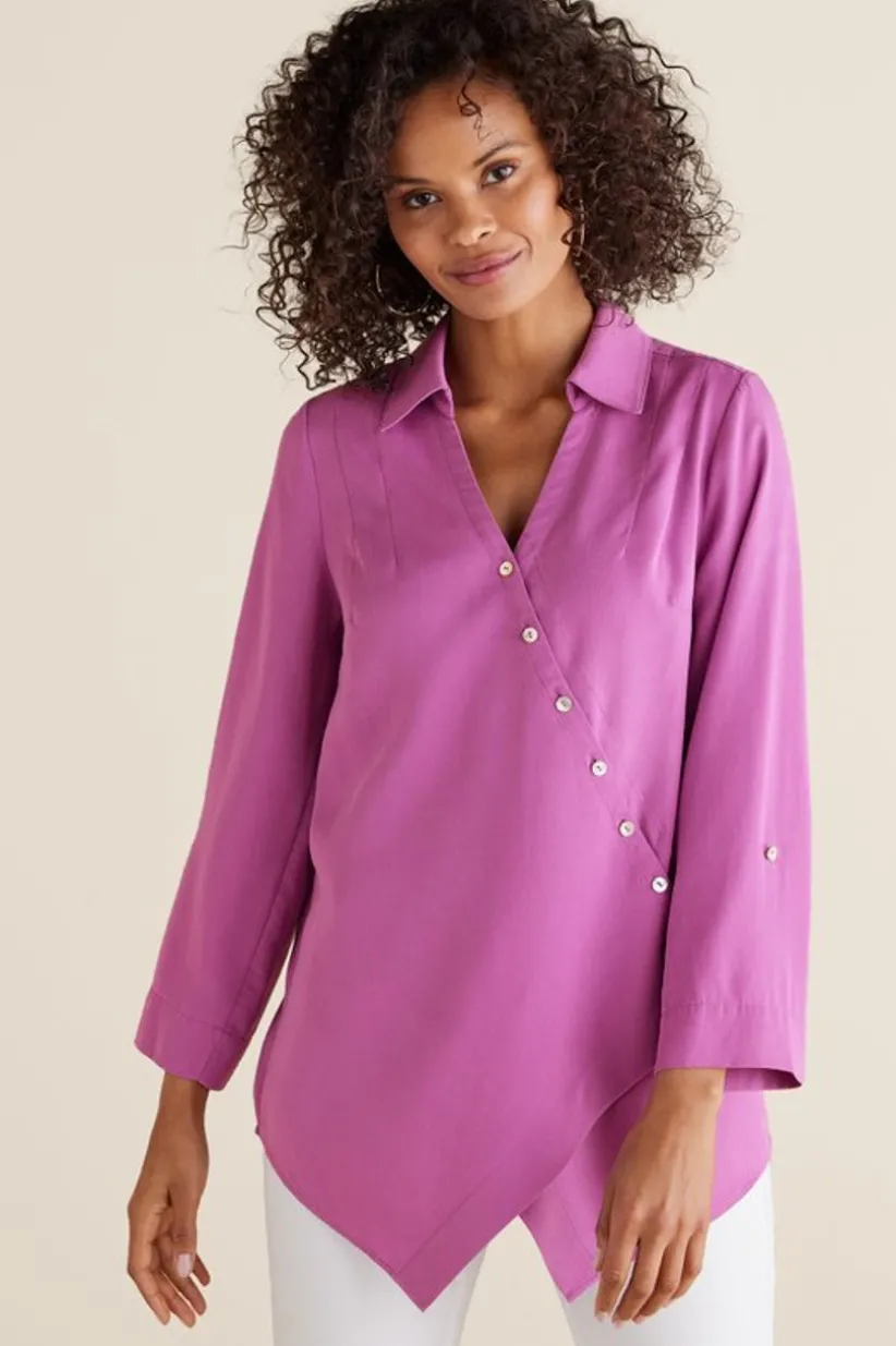 Washed Tencel™ Tunic<Soft Surroundings Fashion