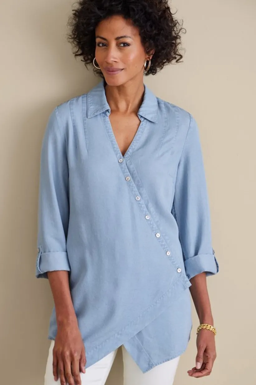 Washed Tencel™ Tunic<Soft Surroundings Fashion
