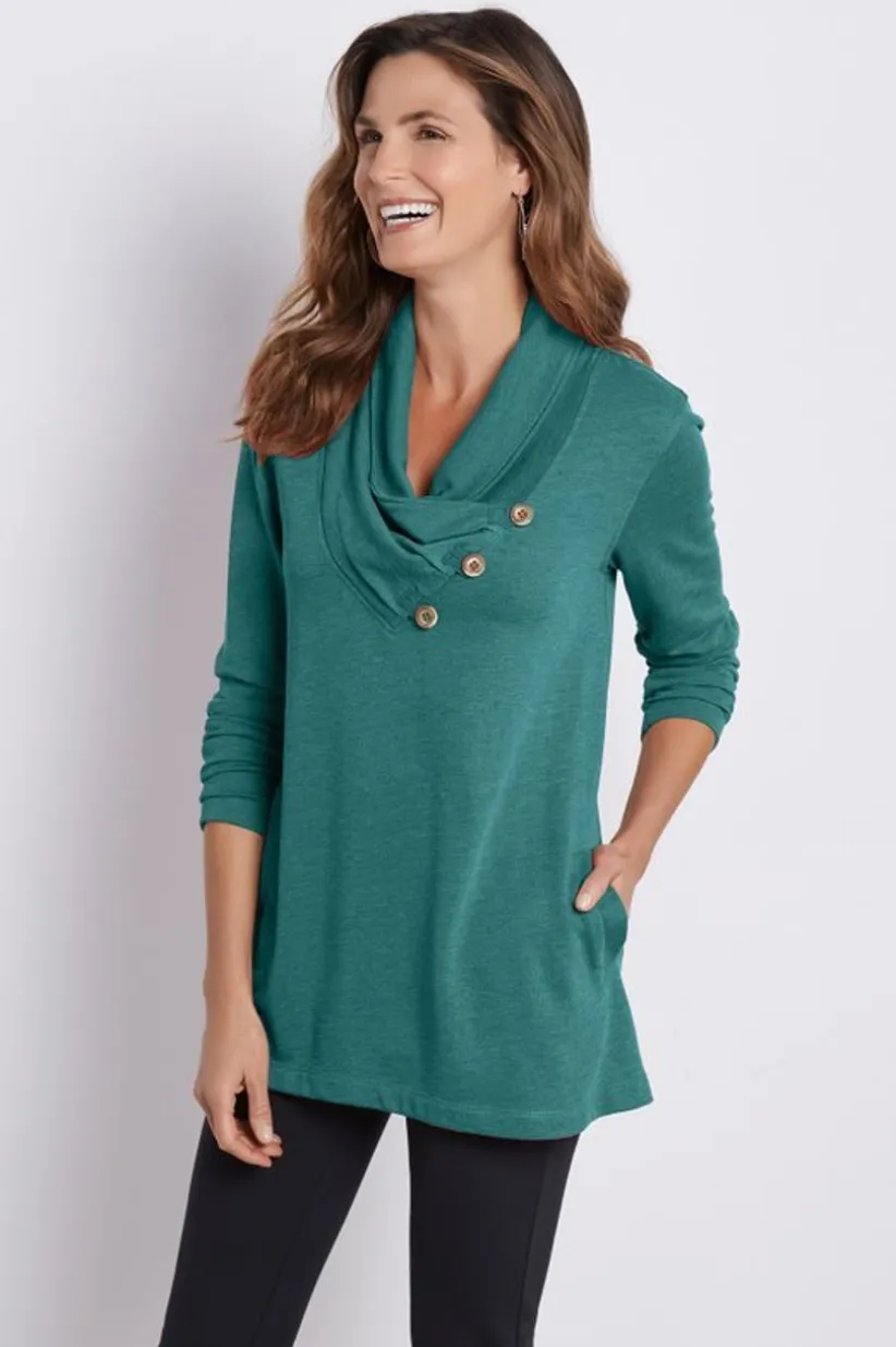 Westminster Tunic Sweatshirt<Soft Surroundings Clearance