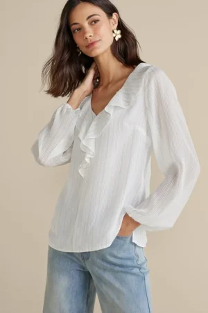 Xenia Ruffle Top<Soft Surroundings Clearance