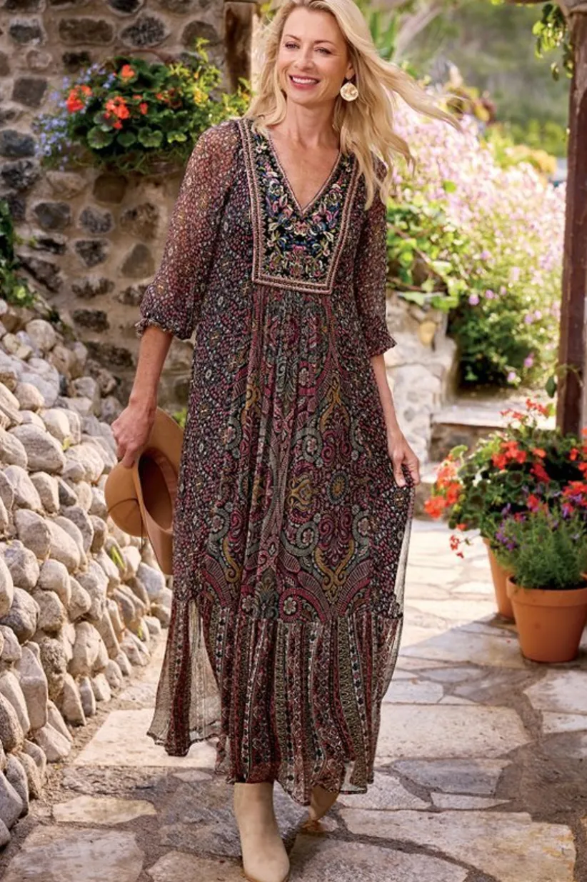 Zellige Maxi Dress<Soft Surroundings Outlet